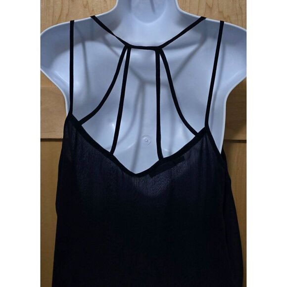Maurices Navy Blue Embroidered Sleeveless Tank W Strappy Back & Buttons Y2K - Picture 5 of 6